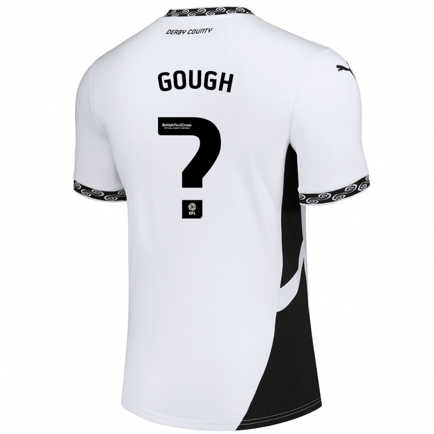 Kids Football Billy Gough #0 White Black Home Jersey 2024/25 T-Shirt Nz