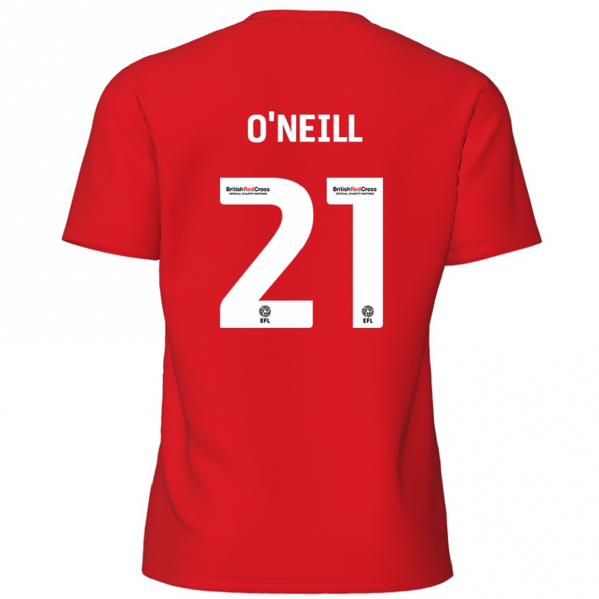 Kids Football Ollie O'neill #21 Red Home Jersey 2024/25 T-Shirt Nz