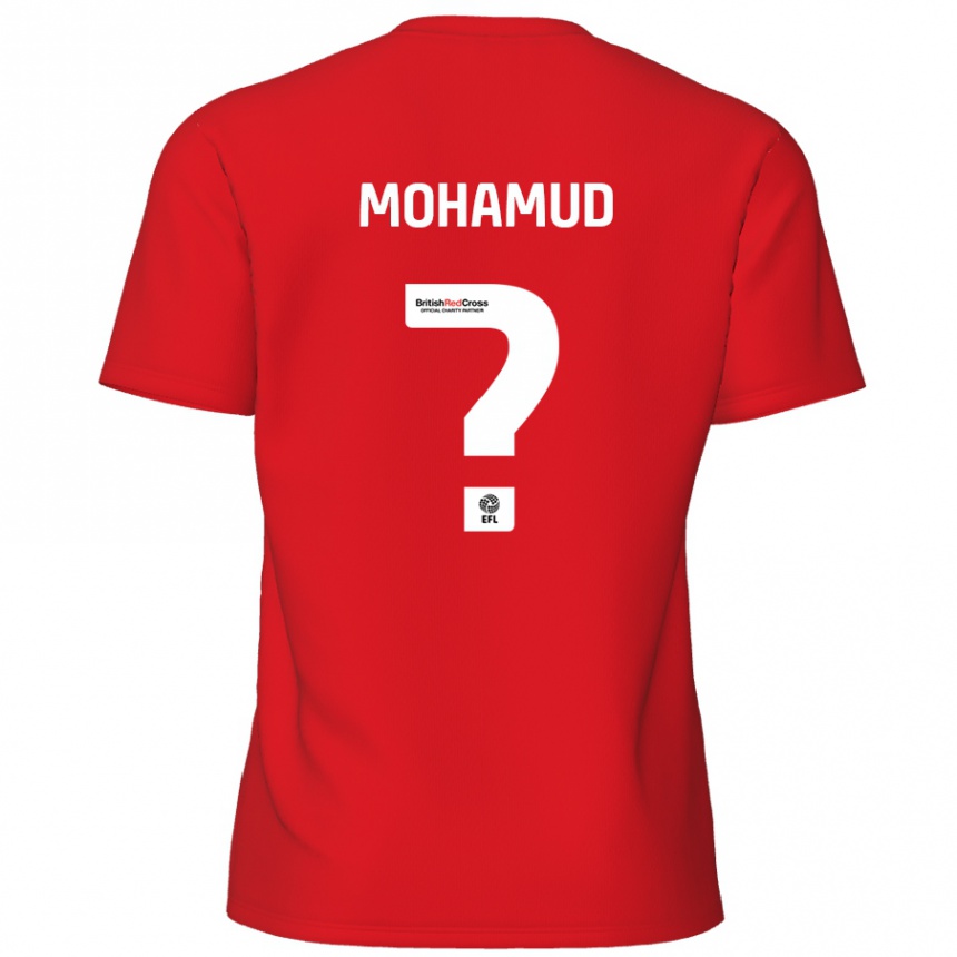 Kids Football Abdi Mohamud #0 Red Home Jersey 2024/25 T-Shirt Nz