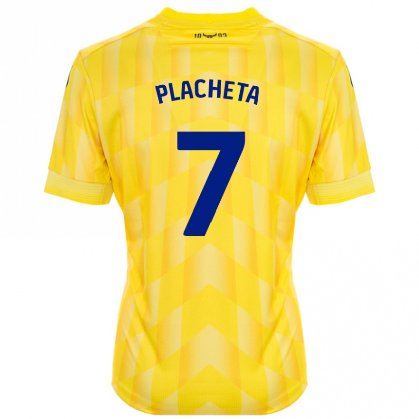 Kids Football Przemyslaw Placheta #7 Yellow Home Jersey 2024/25 T-Shirt Nz