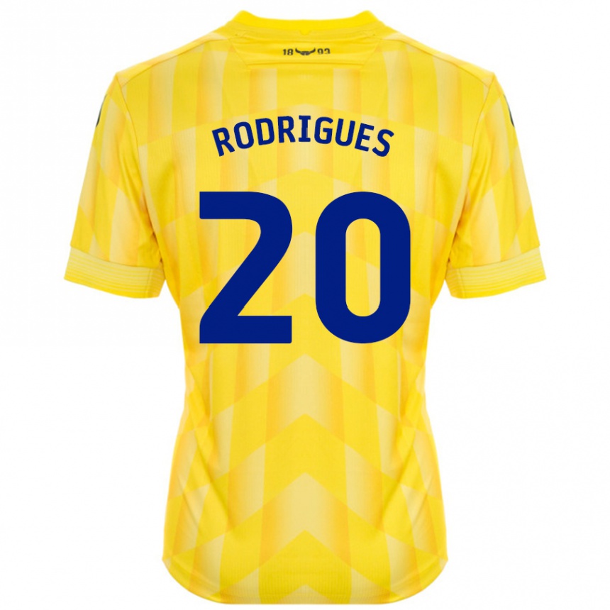 Kids Football Rúben Rodrigues #20 Yellow Home Jersey 2024/25 T-Shirt Nz