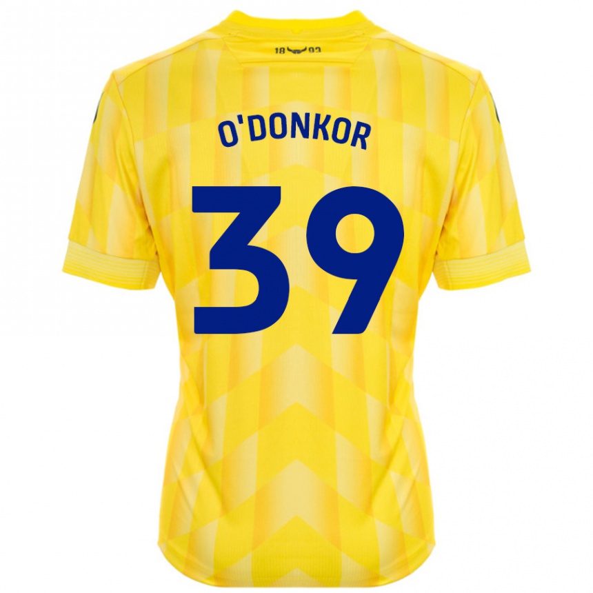 Kids Football Gatlin O'donkor #39 Yellow Home Jersey 2024/25 T-Shirt Nz