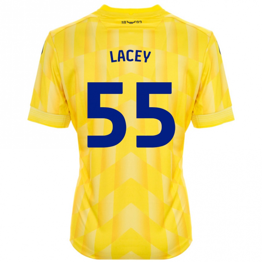 Kids Football Aaron Lacey #55 Yellow Home Jersey 2024/25 T-Shirt Nz