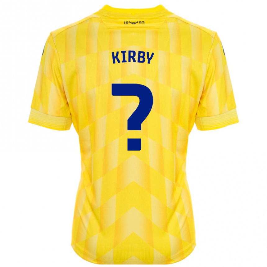 Kids Football Ellie Kirby #0 Yellow Home Jersey 2024/25 T-Shirt Nz