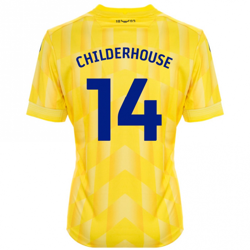 Kids Football Molly Childerhouse #14 Yellow Home Jersey 2024/25 T-Shirt Nz