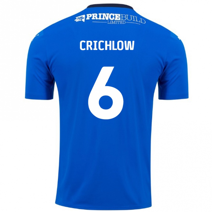 Kids Football Romoney Crichlow #6 Blue White Home Jersey 2024/25 T-Shirt Nz