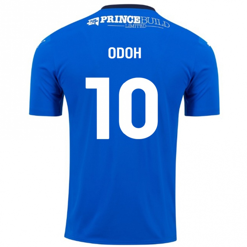 Kids Football Abraham Odoh #10 Blue White Home Jersey 2024/25 T-Shirt Nz