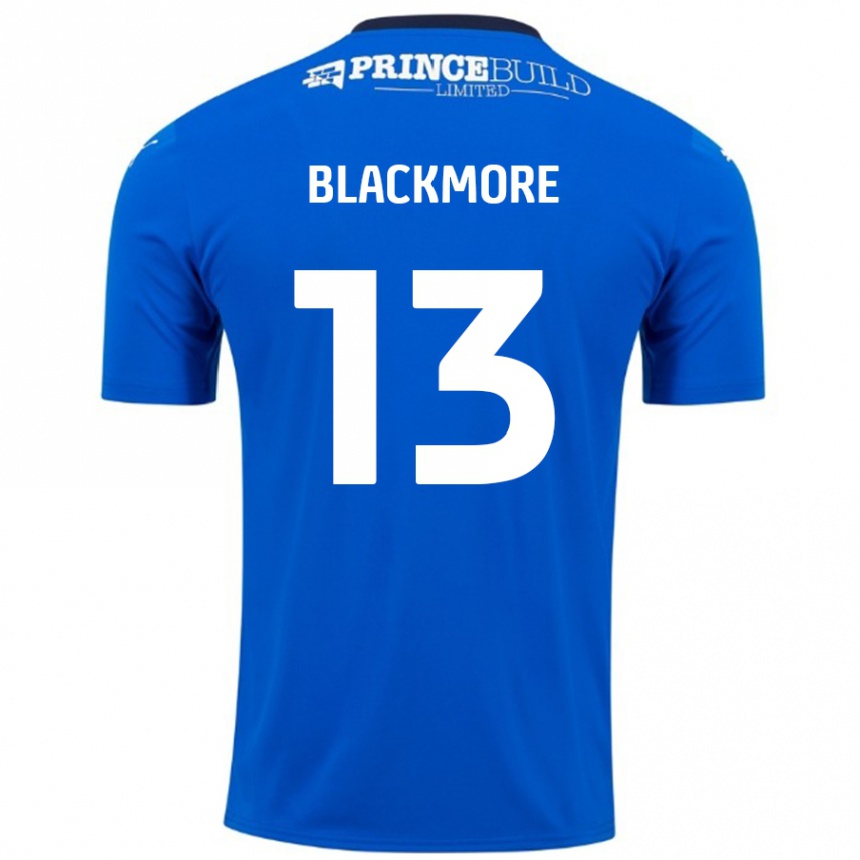 Kids Football Will Blackmore #13 Blue White Home Jersey 2024/25 T-Shirt Nz