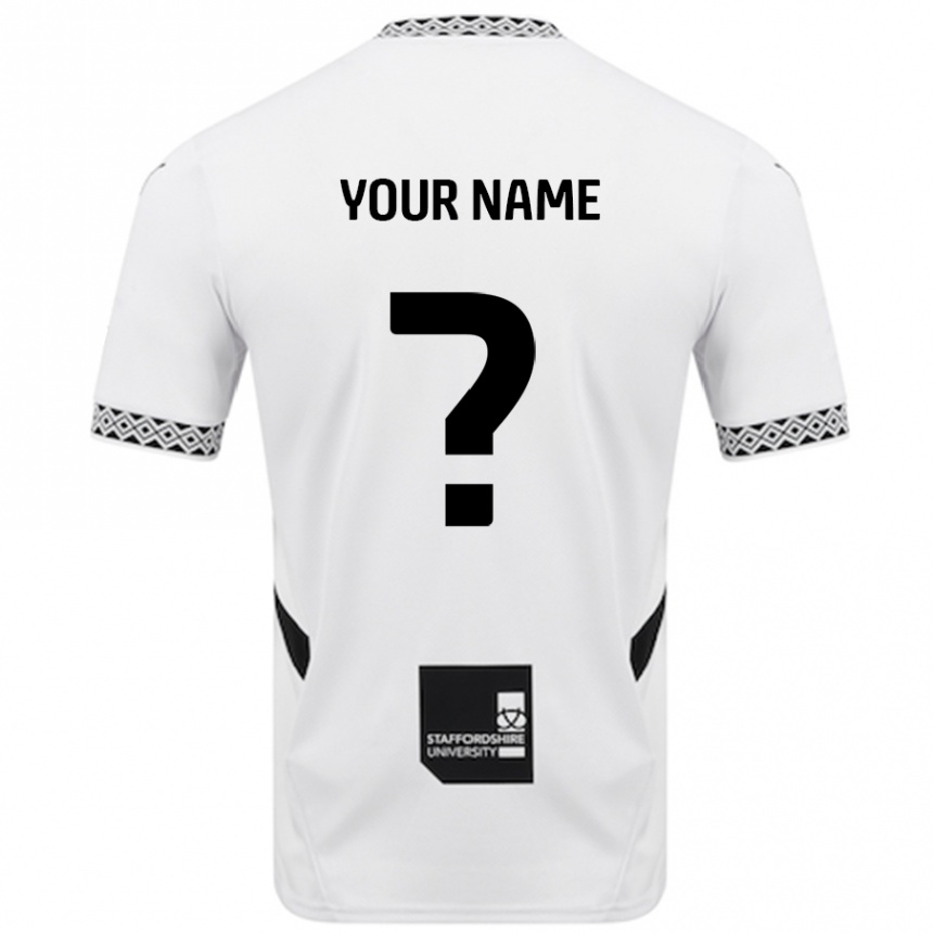 Kids Football Your Name #0 White Home Jersey 2024/25 T-Shirt Nz