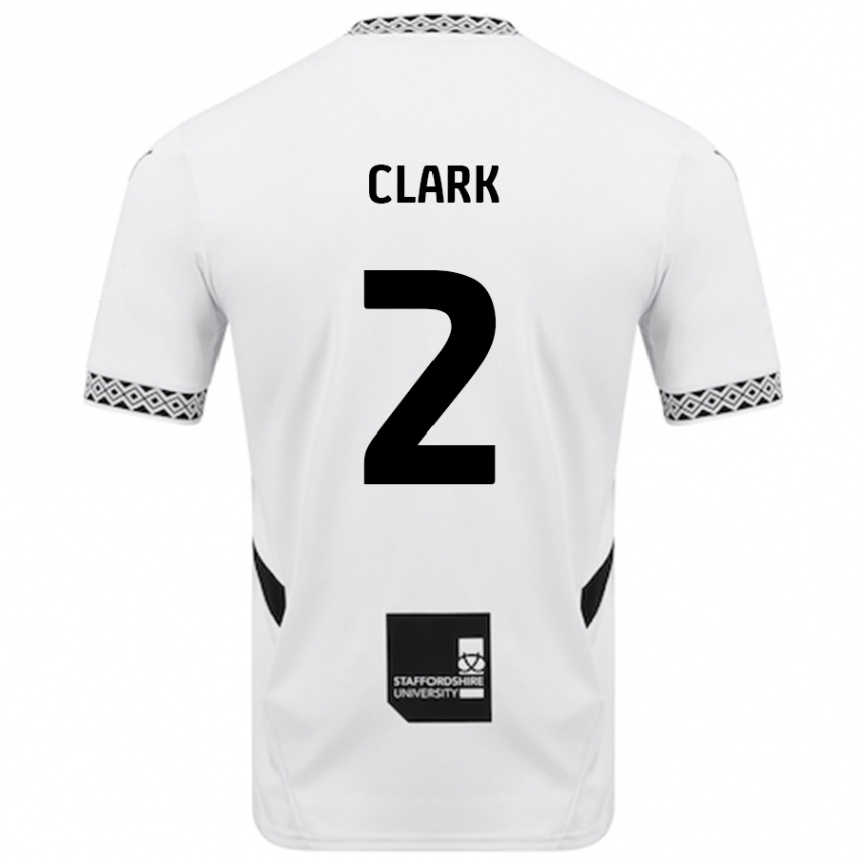 Kids Football Mitch Clark #2 White Home Jersey 2024/25 T-Shirt Nz