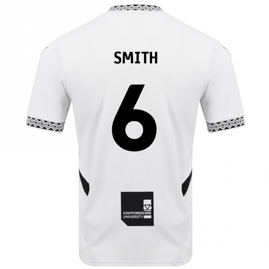 Kids Football Nathan Smith #6 White Home Jersey 2024/25 T-Shirt Nz