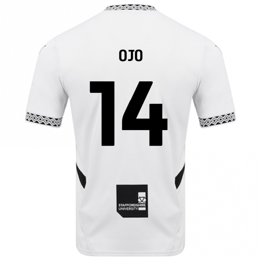 Kids Football Funso Ojo #14 White Home Jersey 2024/25 T-Shirt Nz