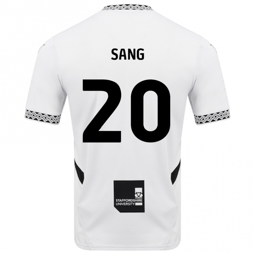 Kids Football Tom Sang #20 White Home Jersey 2024/25 T-Shirt Nz