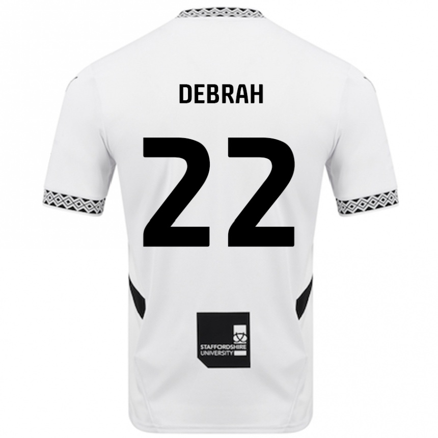 Kids Football Jesse Debrah #22 White Home Jersey 2024/25 T-Shirt Nz