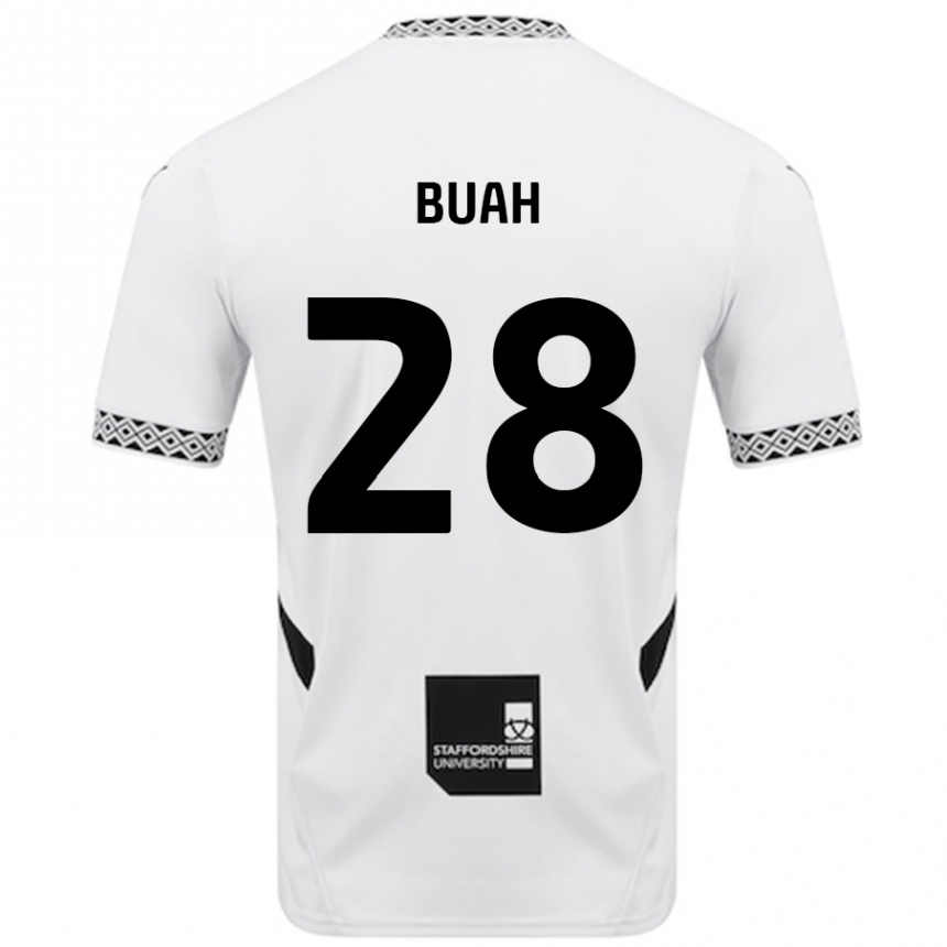 Kids Football Andrew Buah #28 White Home Jersey 2024/25 T-Shirt Nz