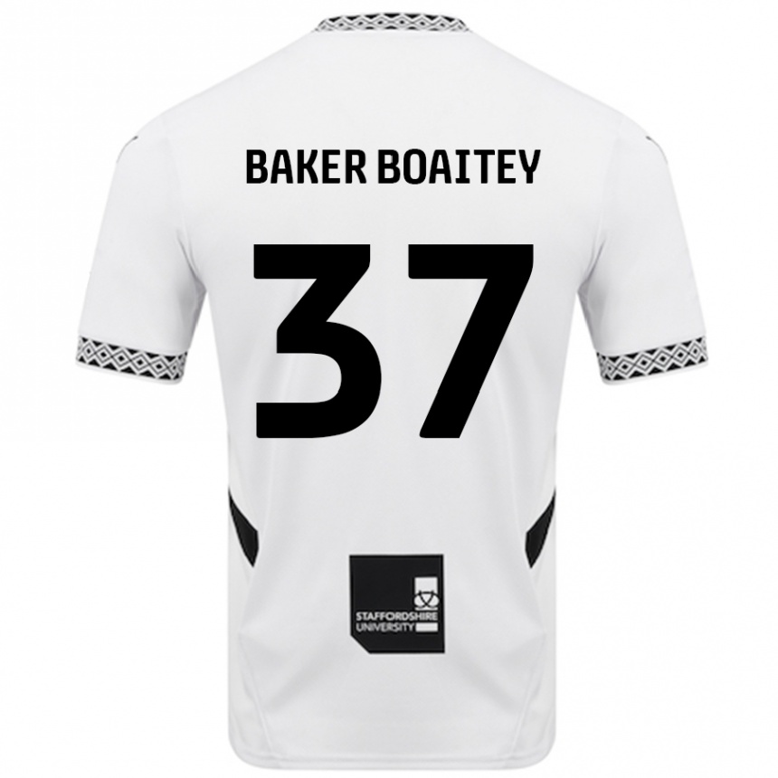 Kids Football Benicio Baker-Boaitey #37 White Home Jersey 2024/25 T-Shirt Nz