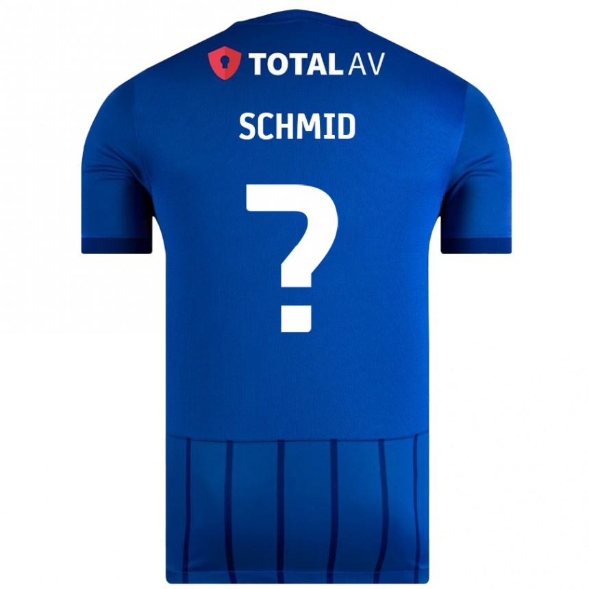 Kids Football Nicolas Schmid #0 Blue Home Jersey 2024/25 T-Shirt Nz