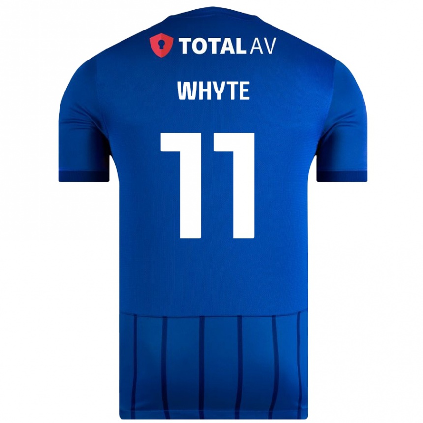 Kids Football Gavin Whyte #11 Blue Home Jersey 2024/25 T-Shirt Nz