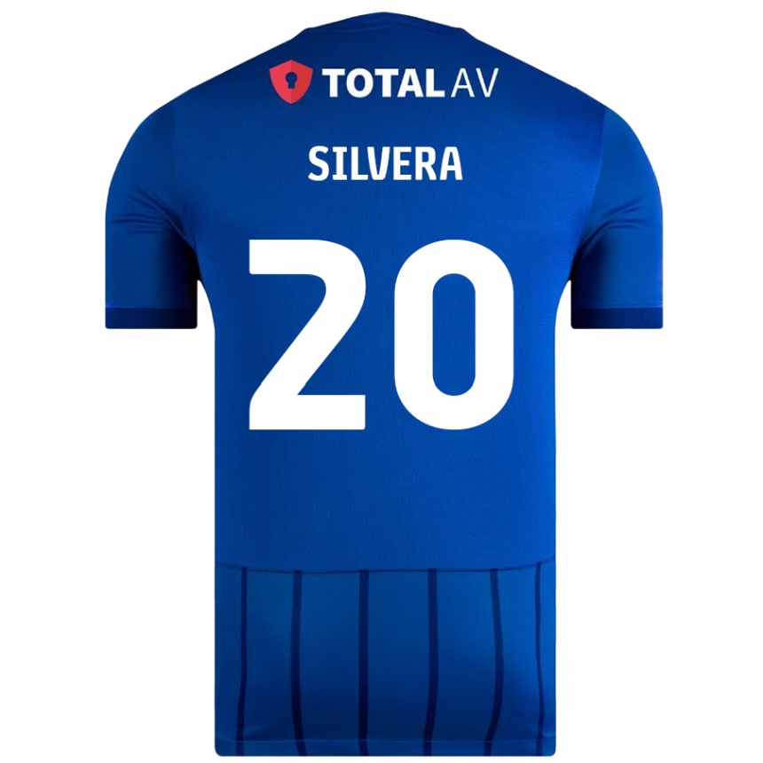 Kids Football Sam Silvera #20 Blue Home Jersey 2024/25 T-Shirt Nz