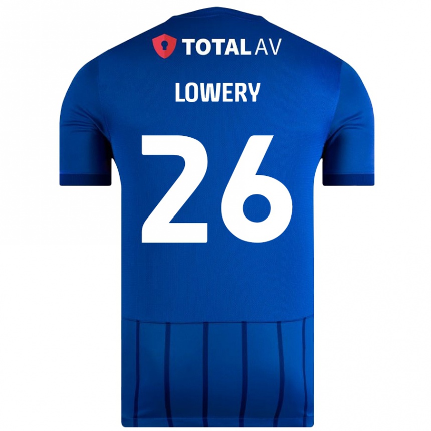 Kids Football Tom Lowery #26 Blue Home Jersey 2024/25 T-Shirt Nz