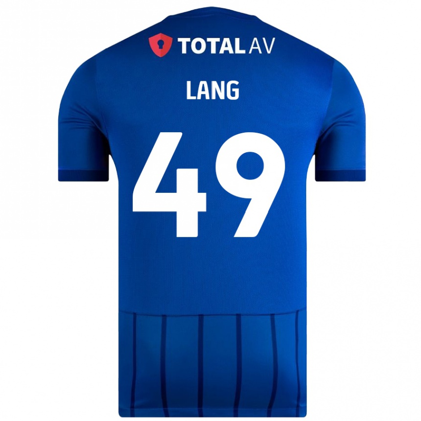 Kids Football Callum Lang #49 Blue Home Jersey 2024/25 T-Shirt Nz