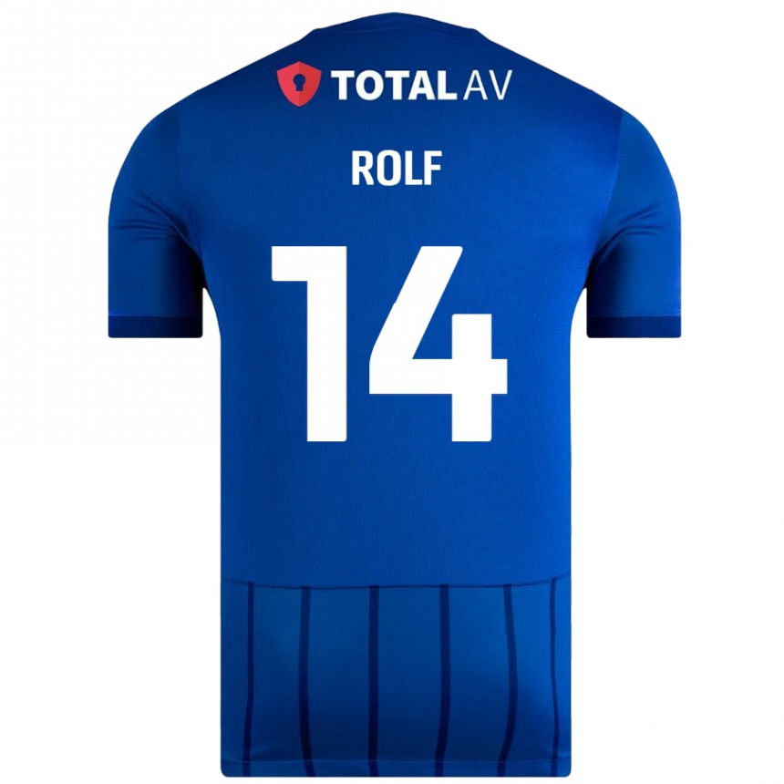 Kids Football Annie Rolf #14 Blue Home Jersey 2024/25 T-Shirt Nz