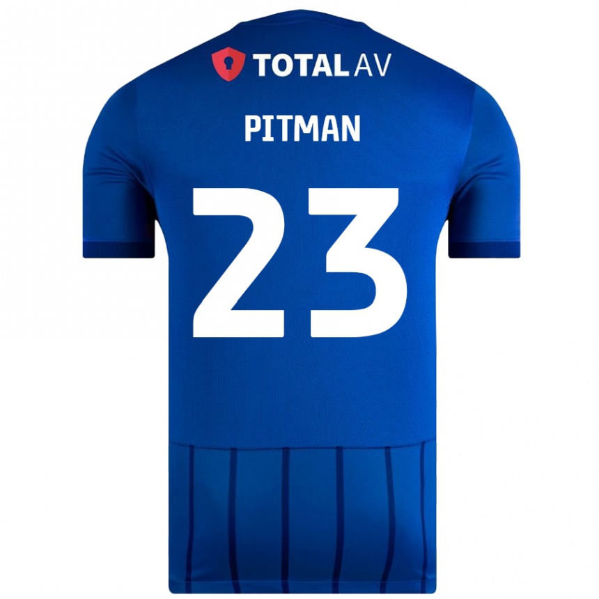 Kids Football Emily Pitman #23 Blue Home Jersey 2024/25 T-Shirt Nz