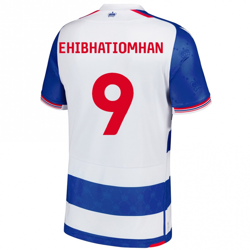 Kids Football Kelvin Ehibhatiomhan #9 Blue White Home Jersey 2024/25 T-Shirt Nz