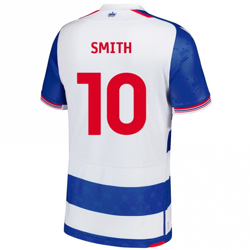 Kids Football Sam Smith #10 Blue White Home Jersey 2024/25 T-Shirt Nz