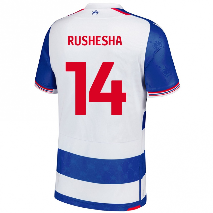 Kids Football Tivonge Rushesha #14 Blue White Home Jersey 2024/25 T-Shirt Nz