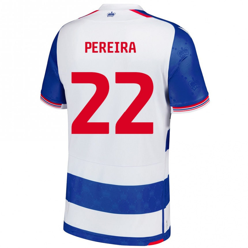 Kids Football Joel Pereira #22 Blue White Home Jersey 2024/25 T-Shirt Nz