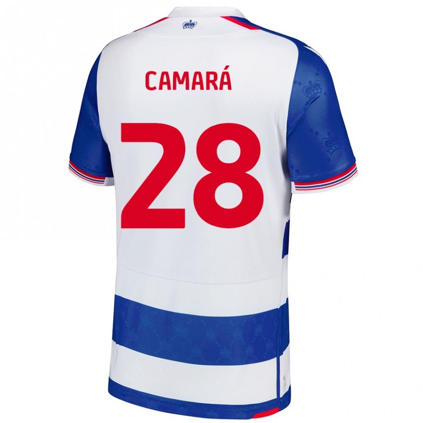 Kids Football Mamadi Camará #28 Blue White Home Jersey 2024/25 T-Shirt Nz