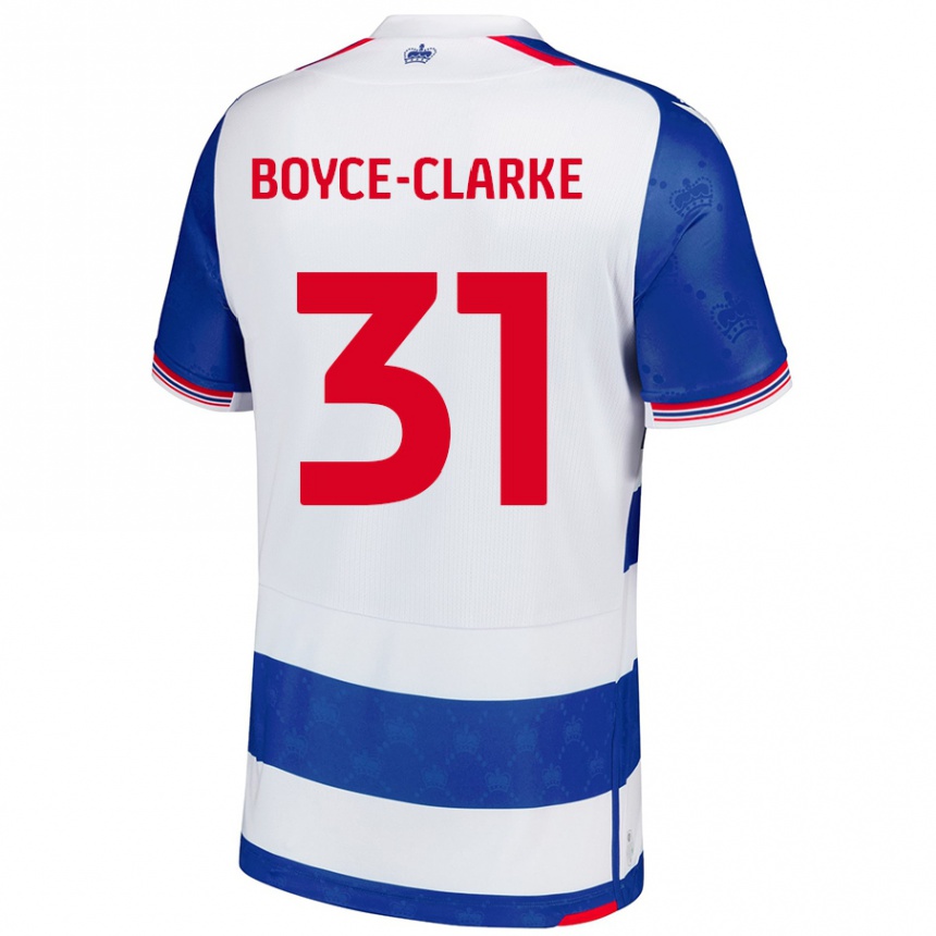 Kids Football Coniah Boyce-Clarke #31 Blue White Home Jersey 2024/25 T-Shirt Nz