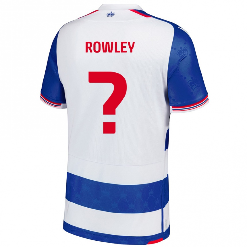 Kids Football Matt Rowley #0 Blue White Home Jersey 2024/25 T-Shirt Nz