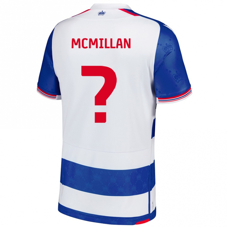 Kids Football Maddox Mcmillan #0 Blue White Home Jersey 2024/25 T-Shirt Nz