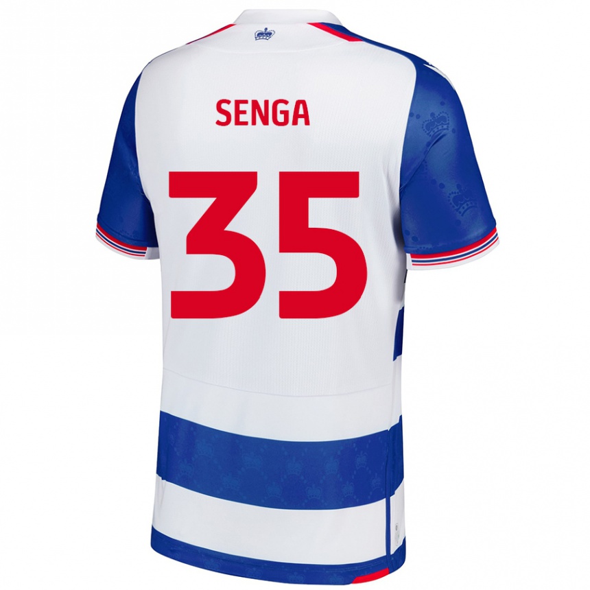 Kids Football Jack Senga #35 Blue White Home Jersey 2024/25 T-Shirt Nz