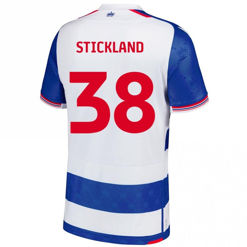 Kids Football Michael Stickland #38 Blue White Home Jersey 2024/25 T-Shirt Nz