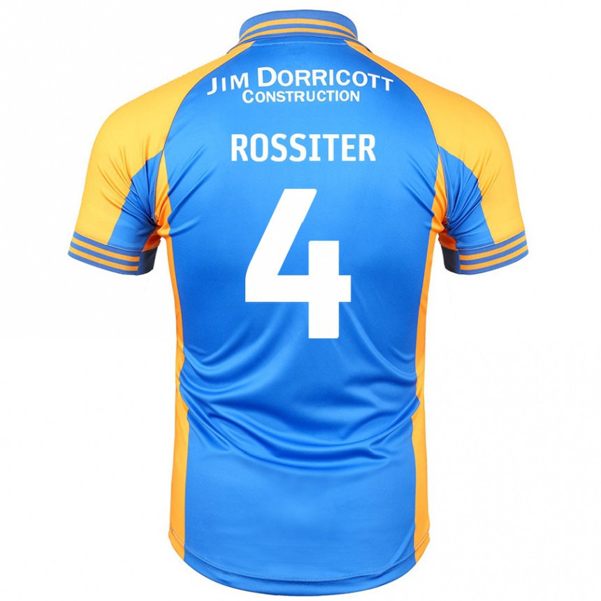 Kids Football Jordan Rossiter #4 Blue Amber Home Jersey 2024/25 T-Shirt Nz