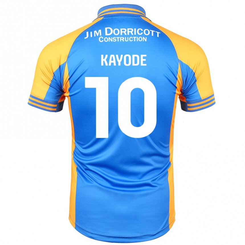 Kids Football Joshua Kayode #10 Blue Amber Home Jersey 2024/25 T-Shirt Nz