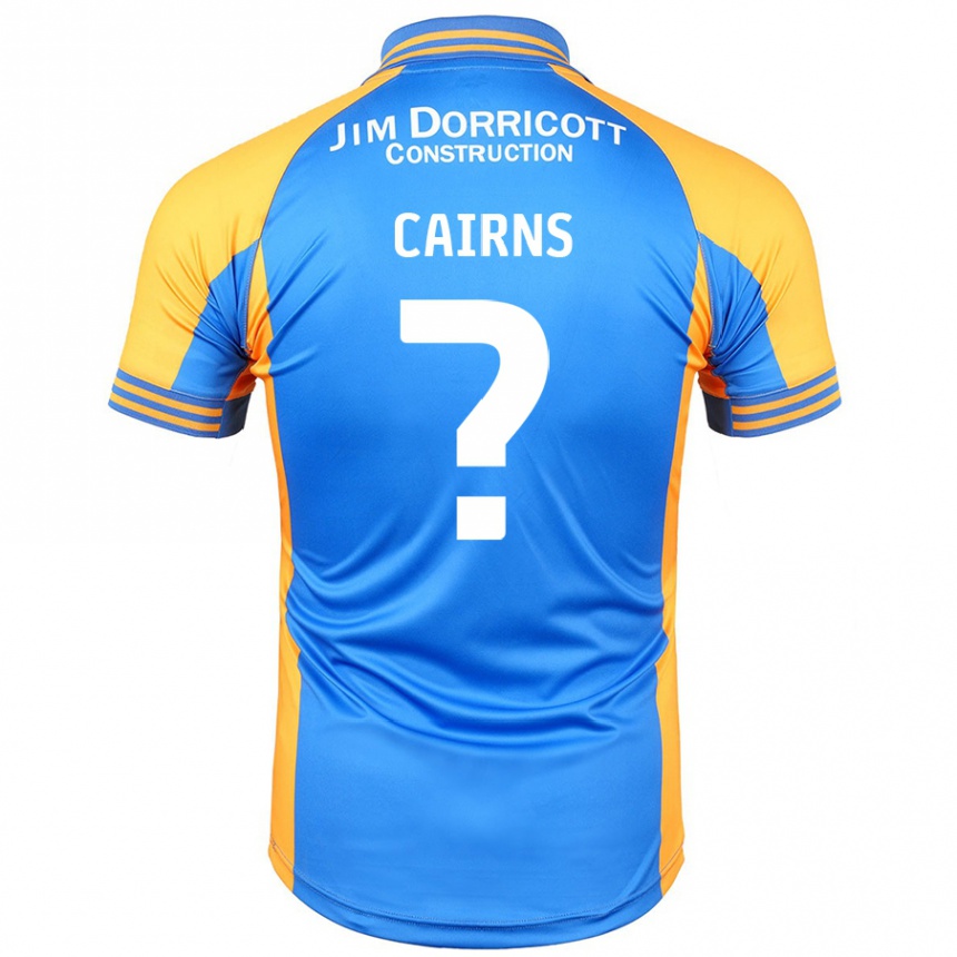 Kids Football Karsten Cairns #0 Blue Amber Home Jersey 2024/25 T-Shirt Nz