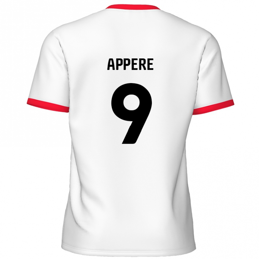 Kids Football Louis Appéré #9 White Red Home Jersey 2024/25 T-Shirt Nz