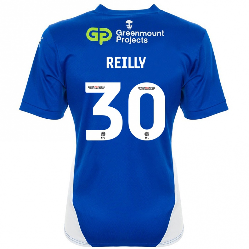 Kids Football Jack Reilly #30 Blue White Home Jersey 2024/25 T-Shirt Nz