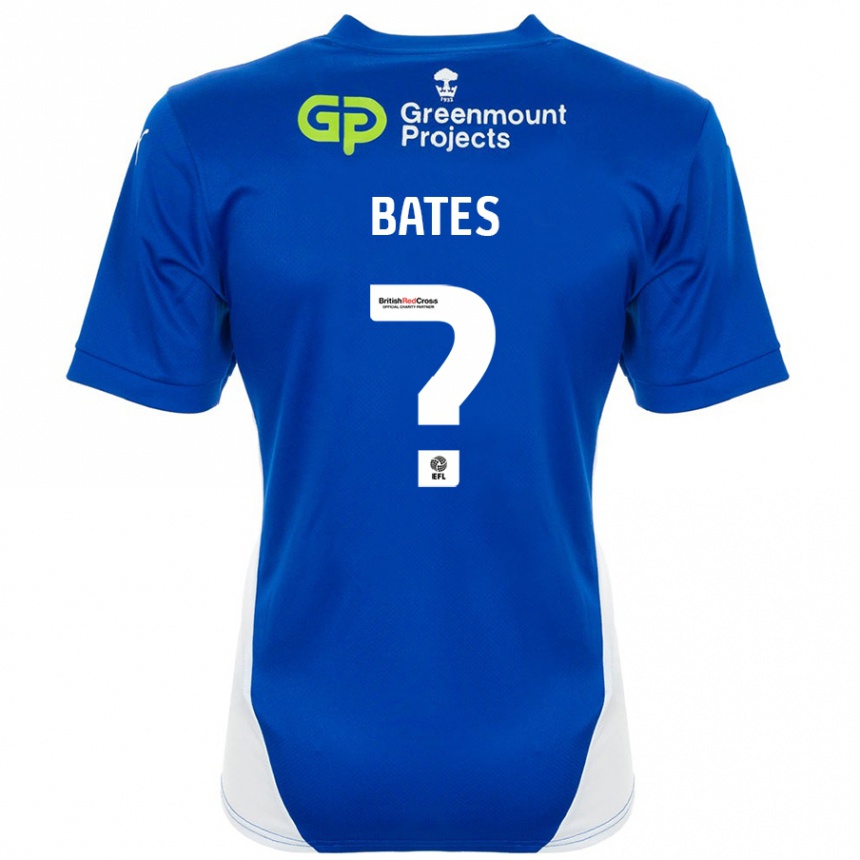 Kids Football Jack Bates #0 Blue White Home Jersey 2024/25 T-Shirt Nz