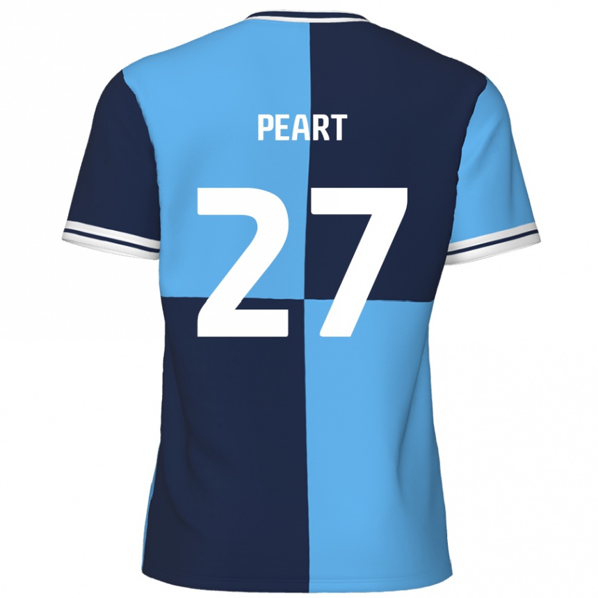 Kids Football Brody Peart #27 Sky Blue Dark Blue Home Jersey 2024/25 T-Shirt Nz