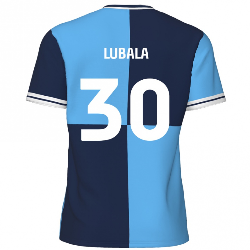 Kids Football Bez Lubala #30 Sky Blue Dark Blue Home Jersey 2024/25 T-Shirt Nz