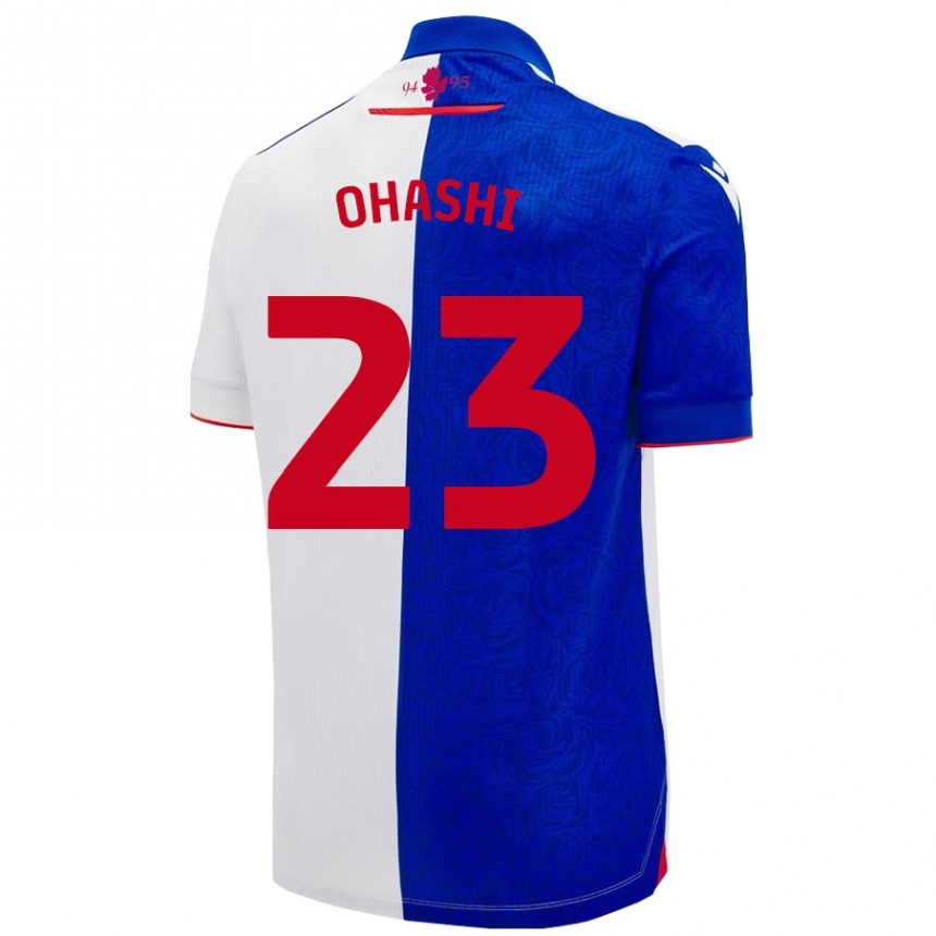 Kids Football Yuki Ohashi #23 Sky Blue White Home Jersey 2024/25 T-Shirt Nz