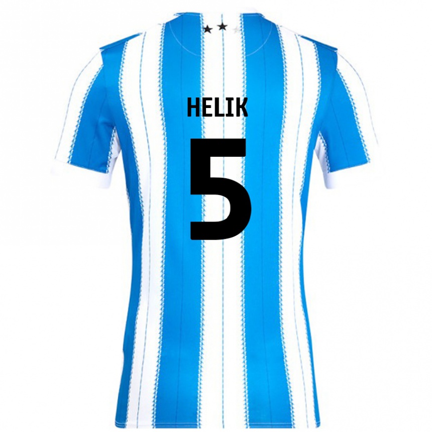 Kids Football Michal Helik #5 Blue White Home Jersey 2024/25 T-Shirt Nz