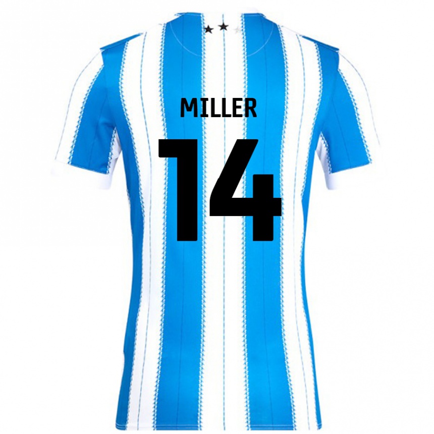 Kids Football Mickel Miller #14 Blue White Home Jersey 2024/25 T-Shirt Nz