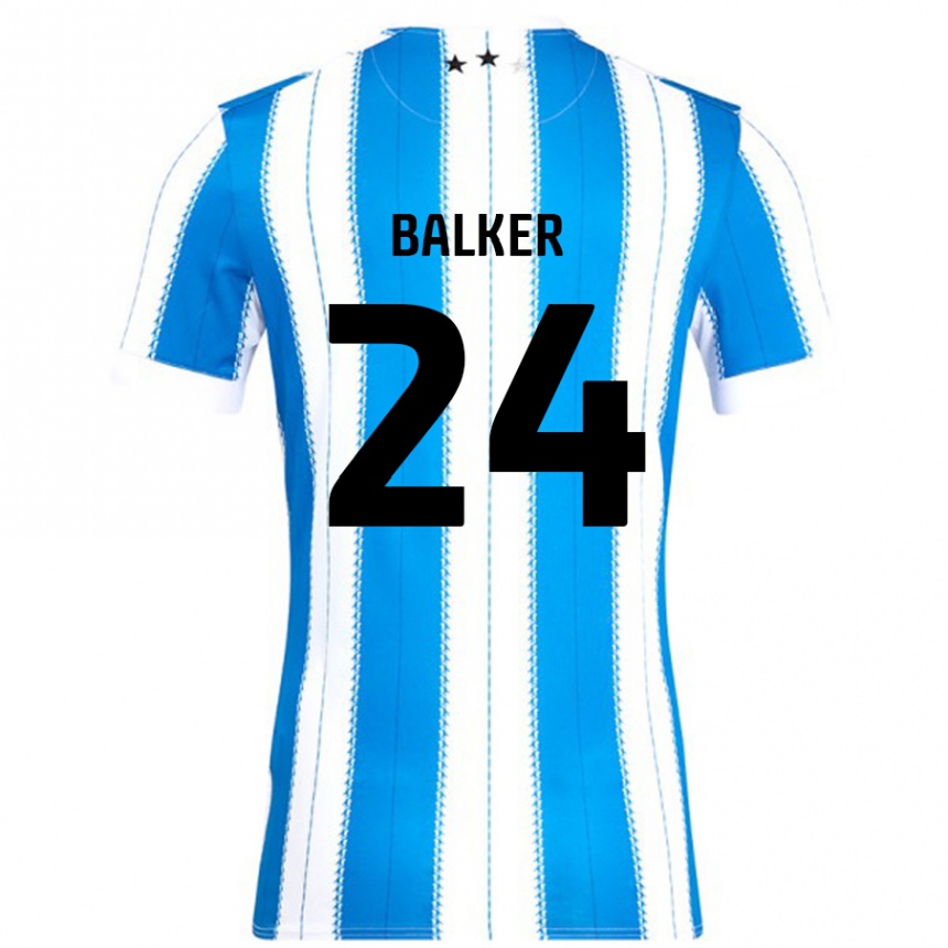 Kids Football Radinio Balker #24 Blue White Home Jersey 2024/25 T-Shirt Nz