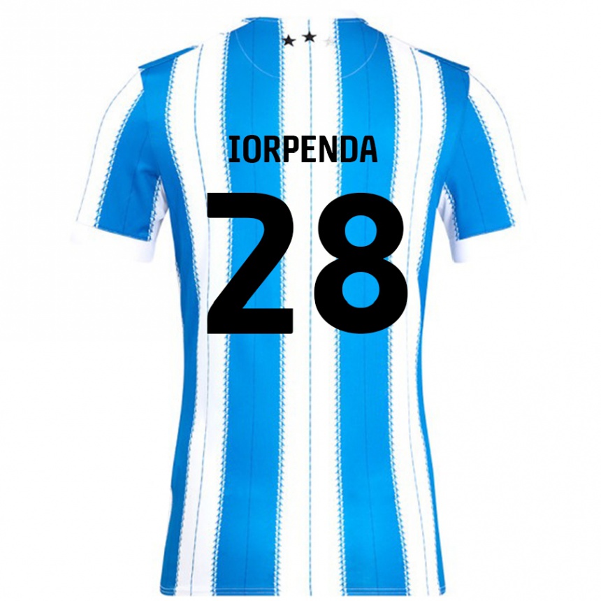 Kids Football Tom Iorpenda #28 Blue White Home Jersey 2024/25 T-Shirt Nz